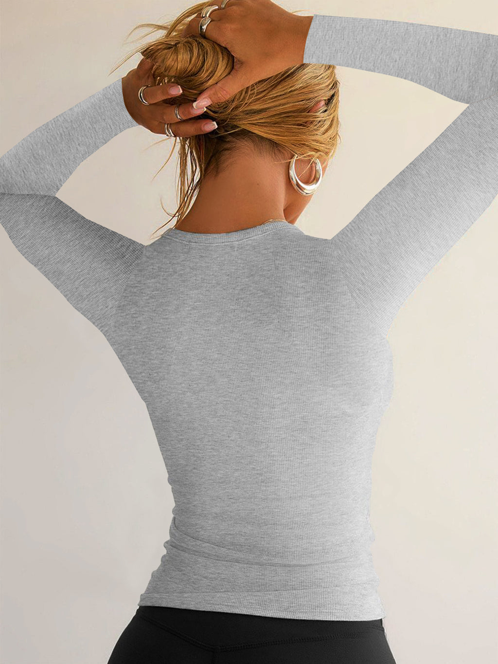 Womens Going Out Short/Long Sleeve Crop Tops Sexy Y2K Tee Fitted Slim T-Shirt
