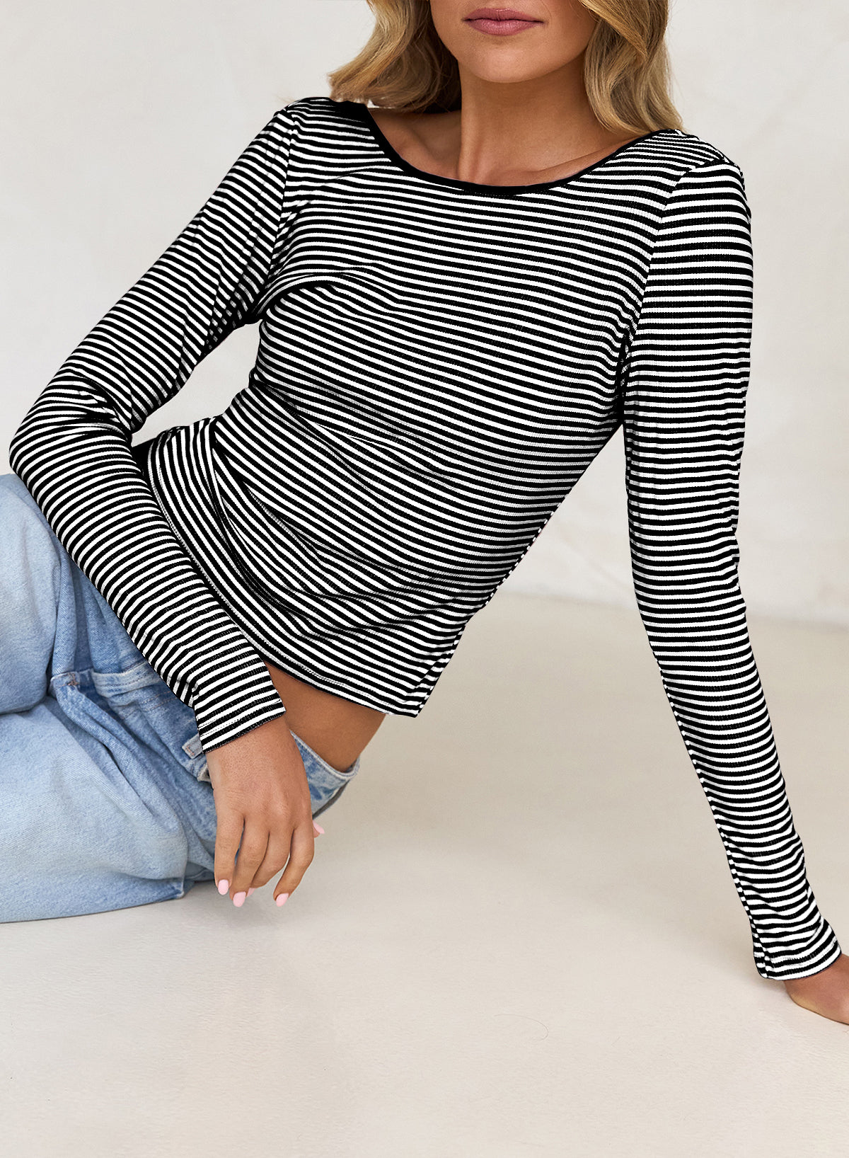 Shirts for Women Sexy Backless Striped Tops Going Out T-Shirt Y2K Crop Womens